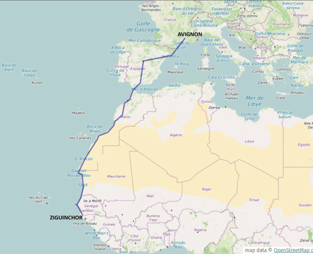 De la France au Sénégal par la terre et par la mer –&nbsp;Introduction